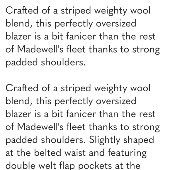 Madewell Bedford Oversized Blazer Jennifer Stripe Belted - Picture 16 of 16